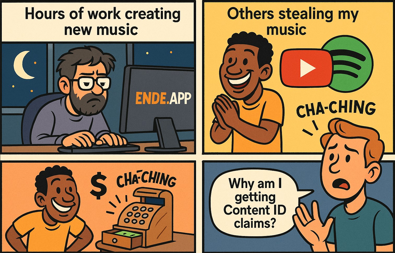 When people just steal my music to make money
